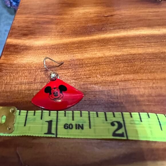 Vintage Walt Disney Productions Original Red Mickey Mouse Earrings Pierced - Picture 3 of 5